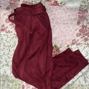 Free people nightfall suede high rise paper boy pants